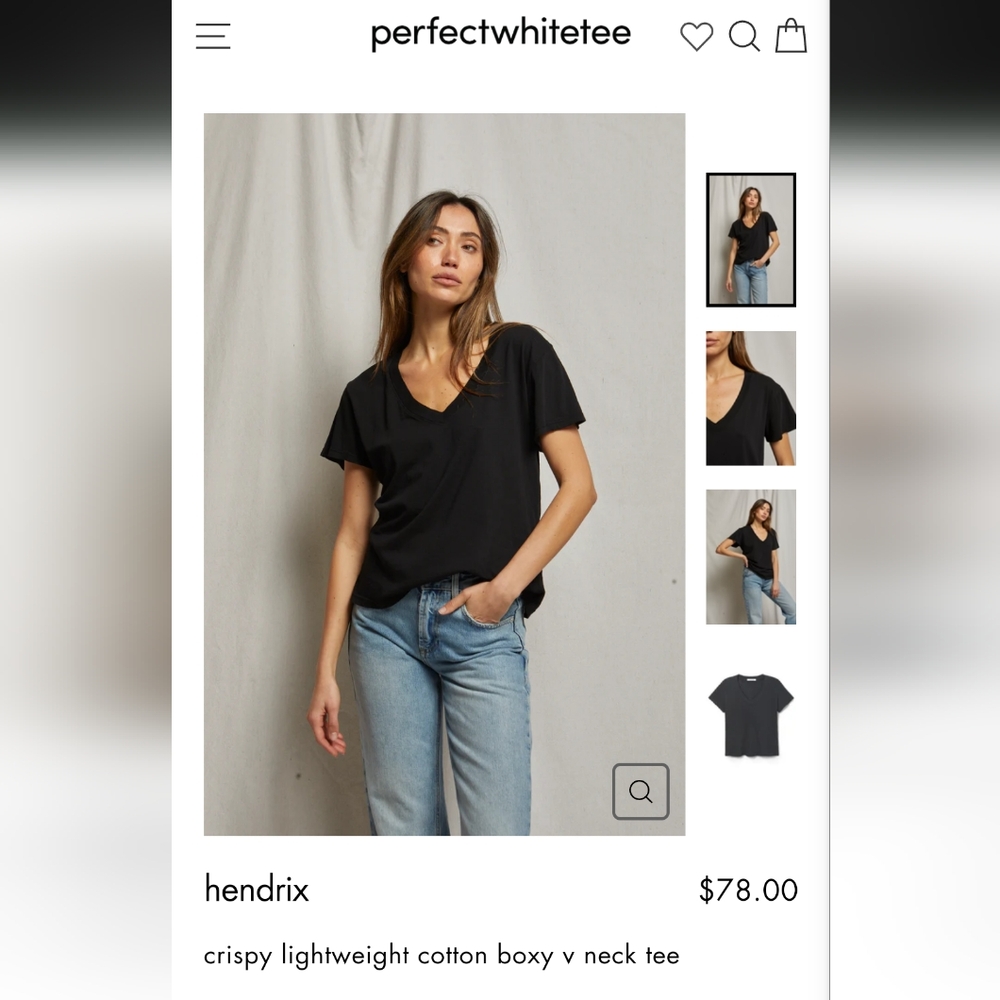 Perfectwhitetee Black Hendrix Tee